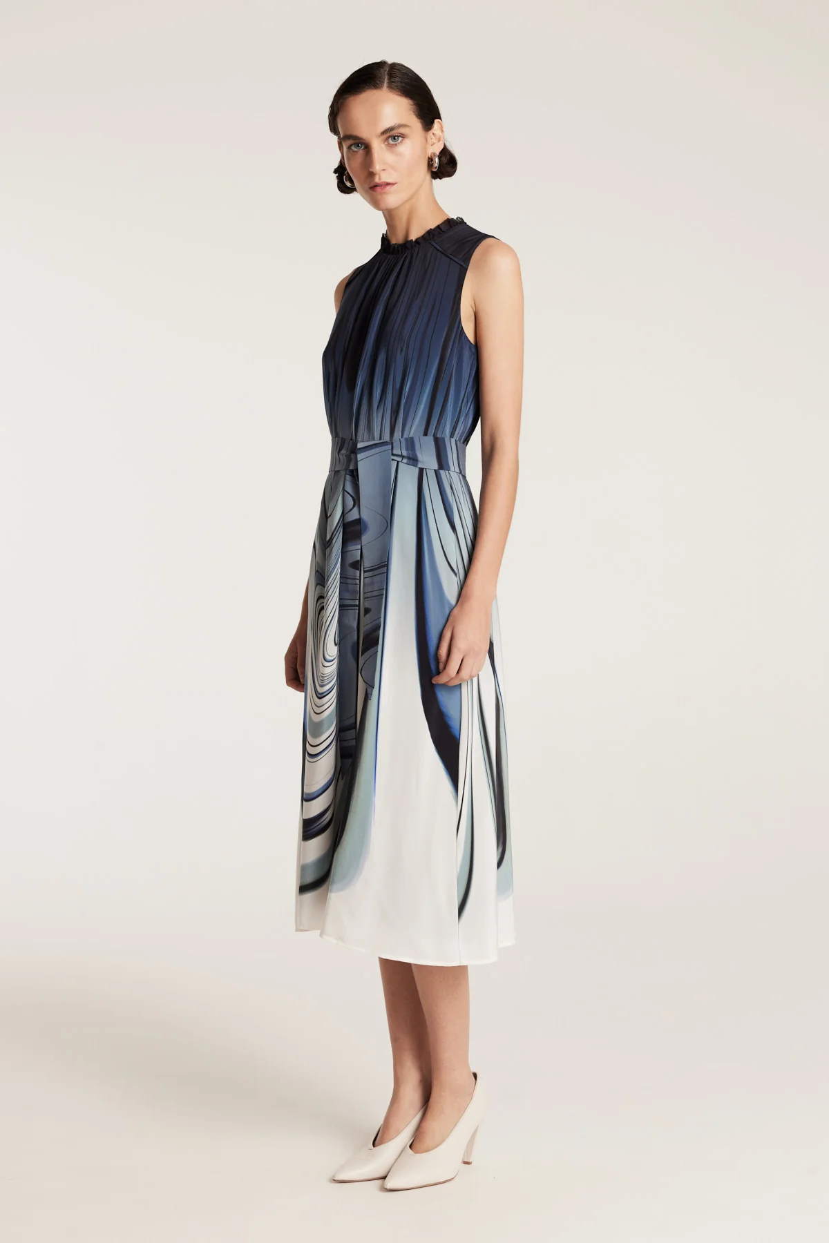 Athena Silk Dress - Ink Blues - Image 3