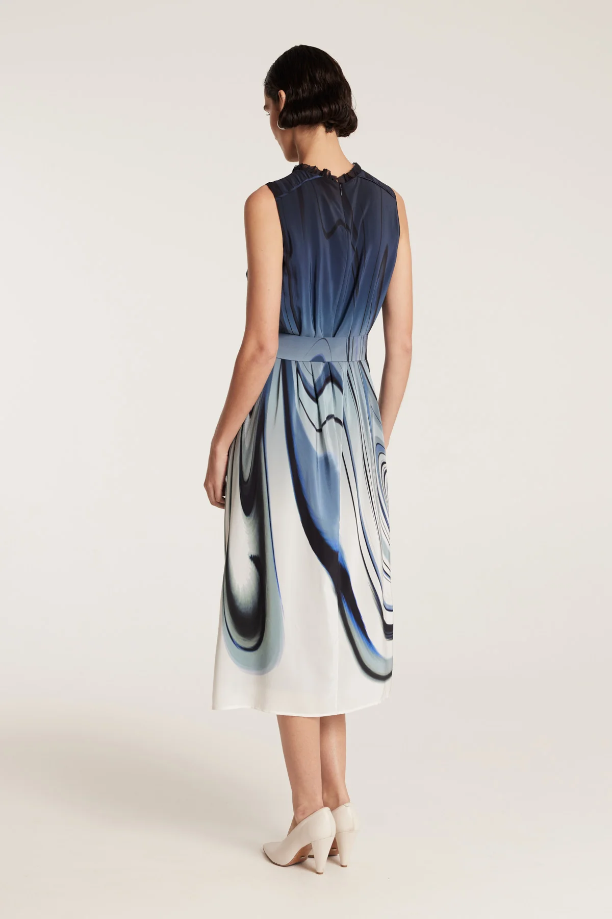 Athena Silk Dress - Ink Blues - Image 4