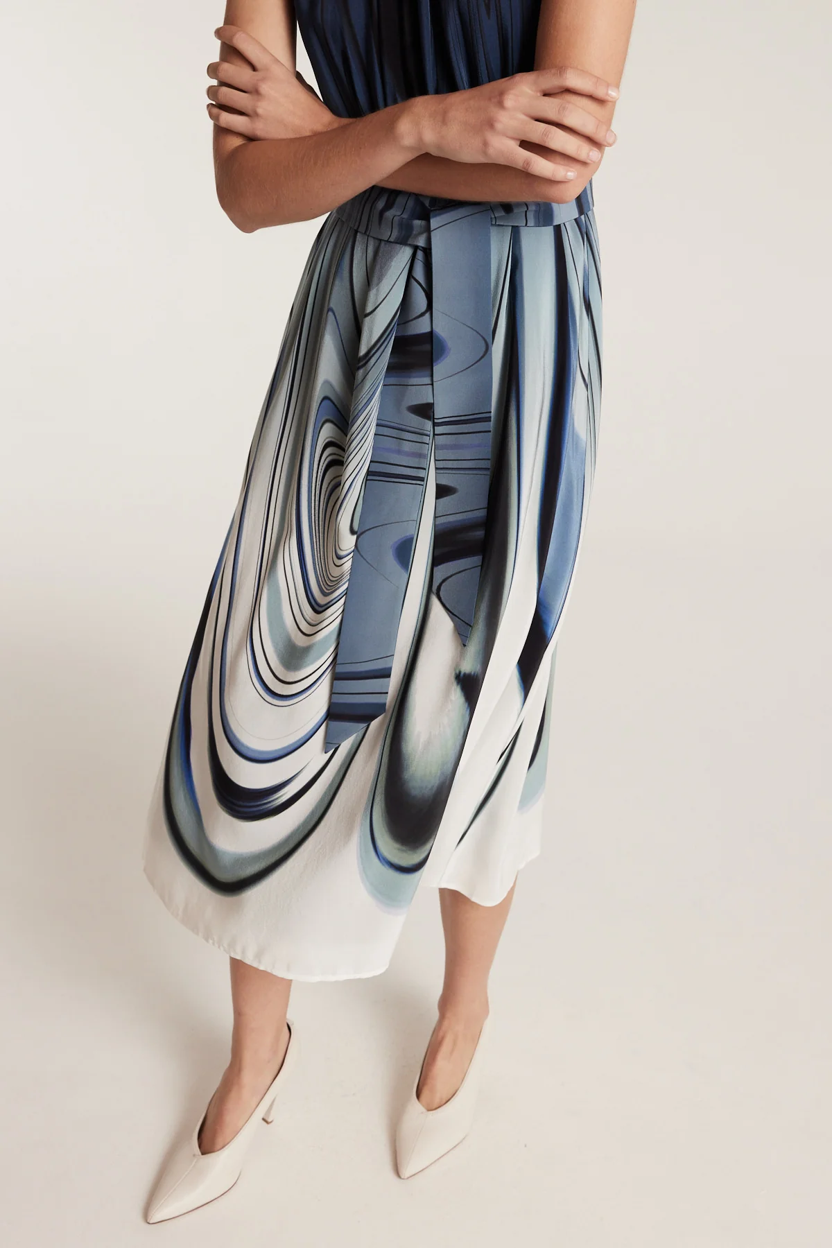 Athena Silk Dress - Ink Blues - Image 5