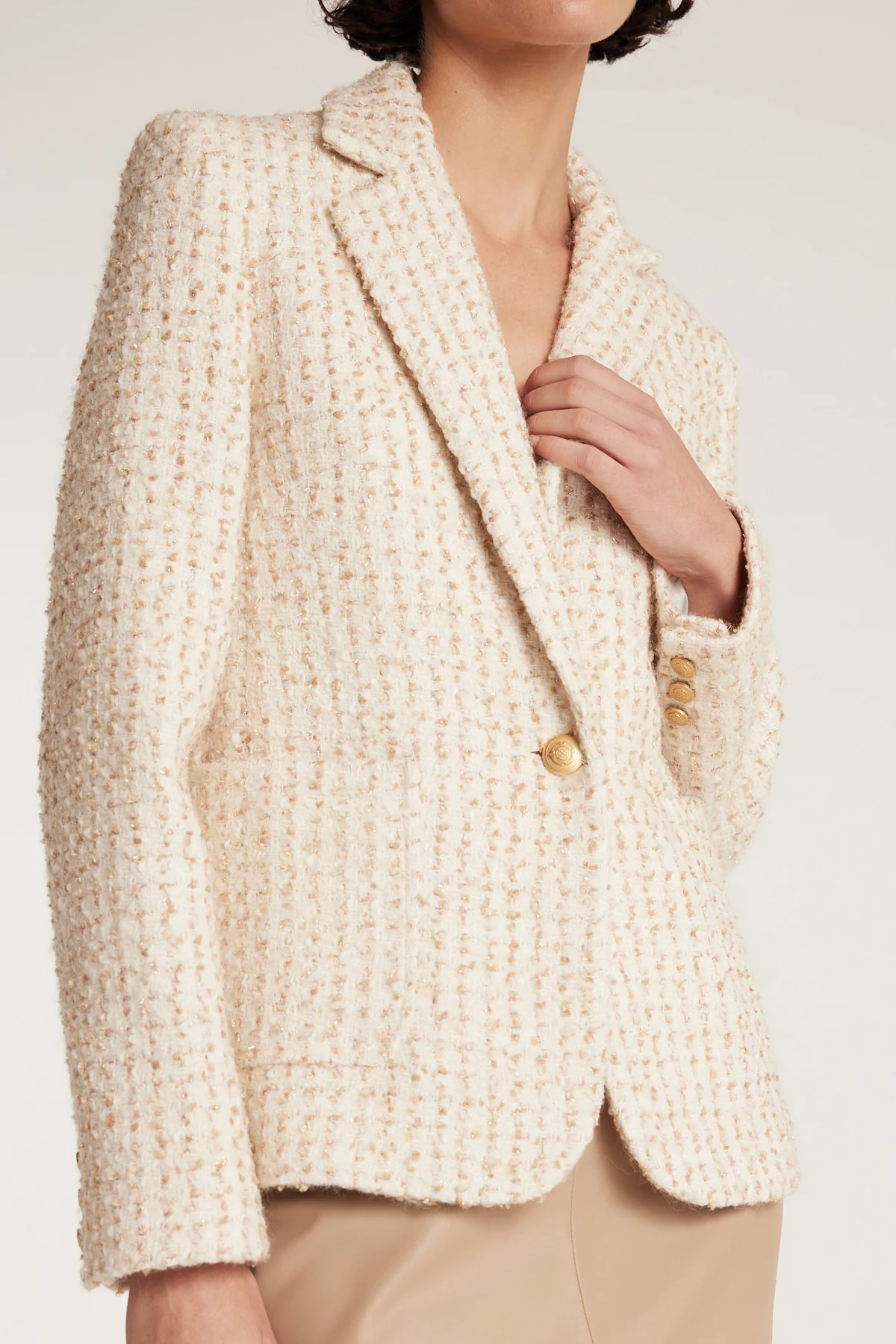 Italian Texture Jacket - Neutral - Image 2