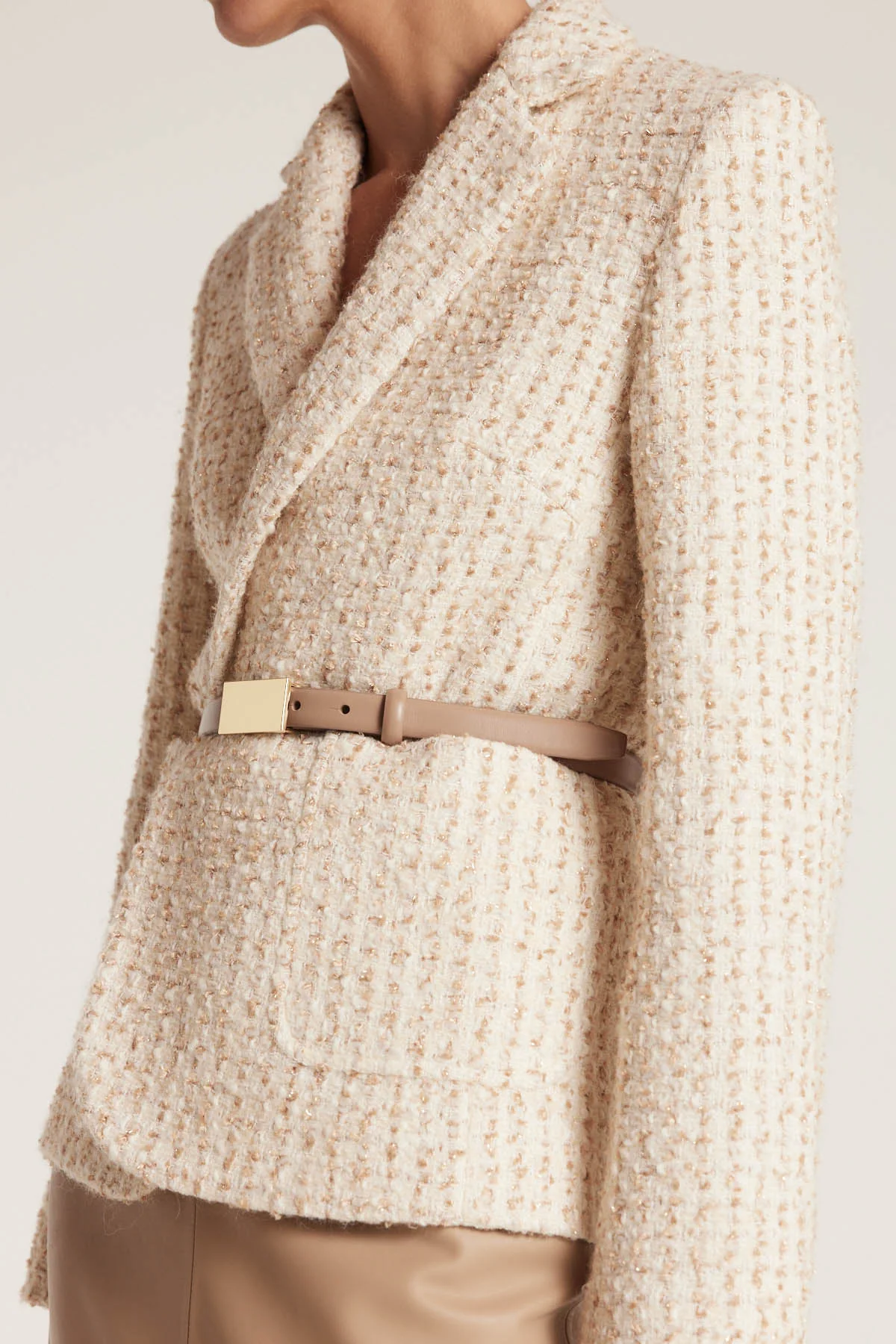 Italian Texture Jacket - Neutral - Image 7