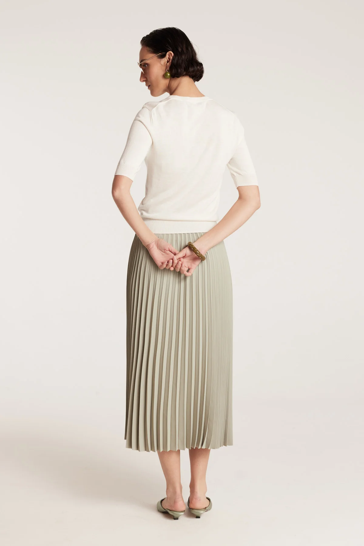 Silk Cashmere Knit Top - Ivory - Image 4