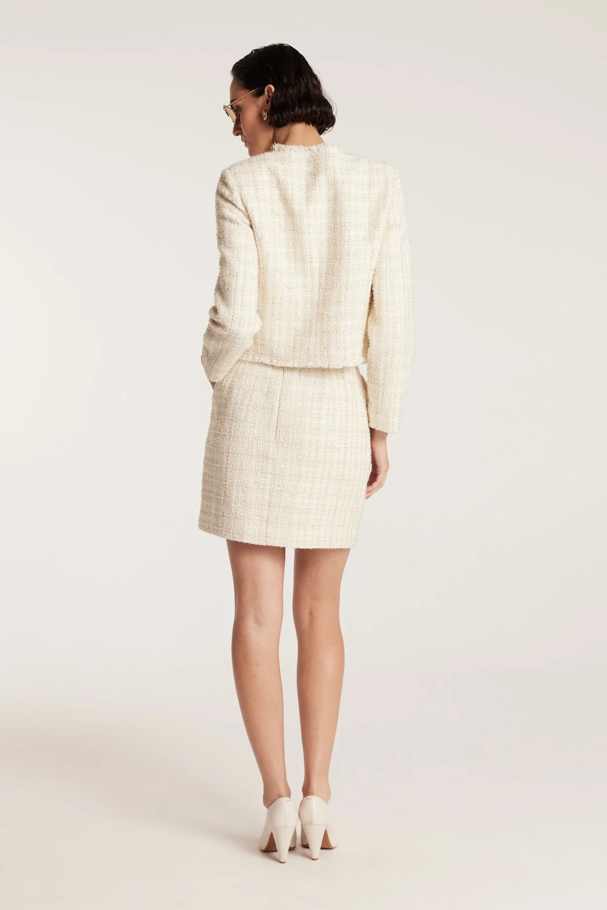 Tweed Jacket - Ivory/Gold - Image 4