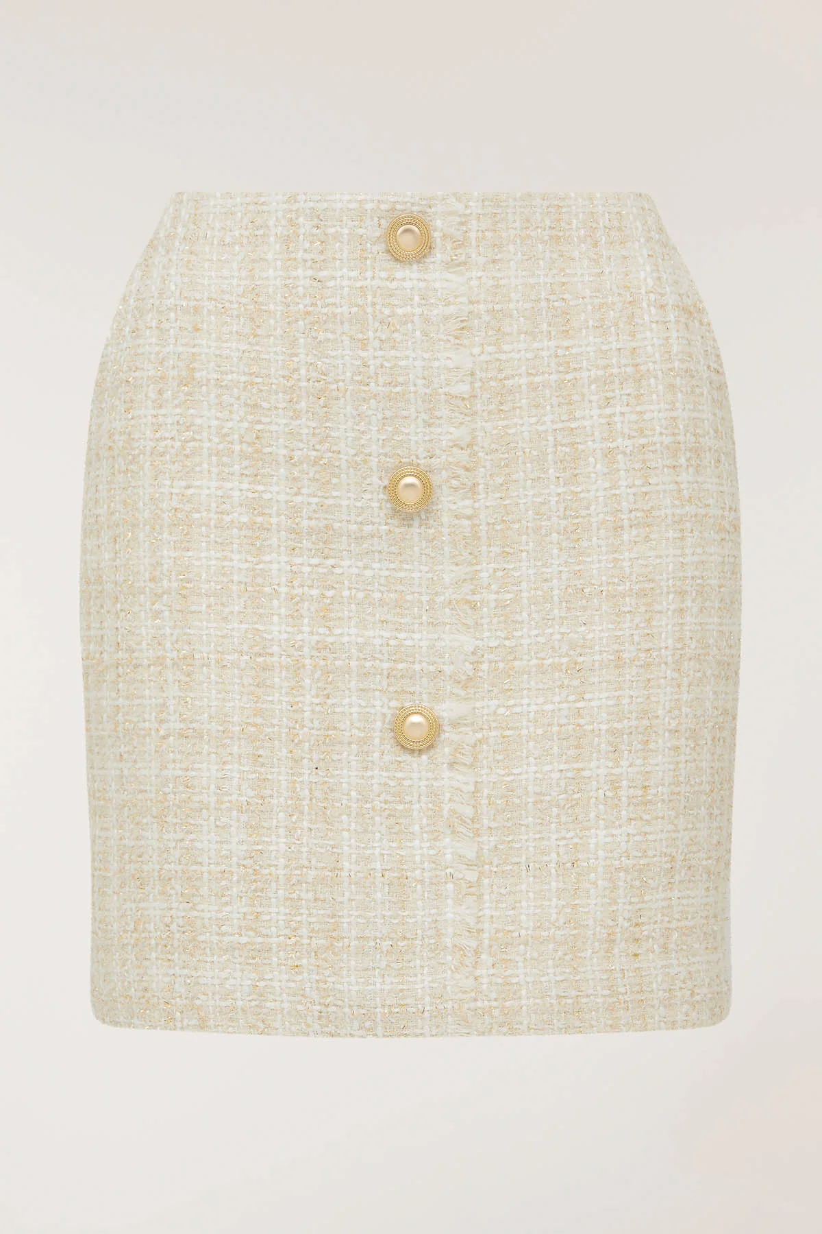 Tweed Skirt - Ivory/Gold - Image 6