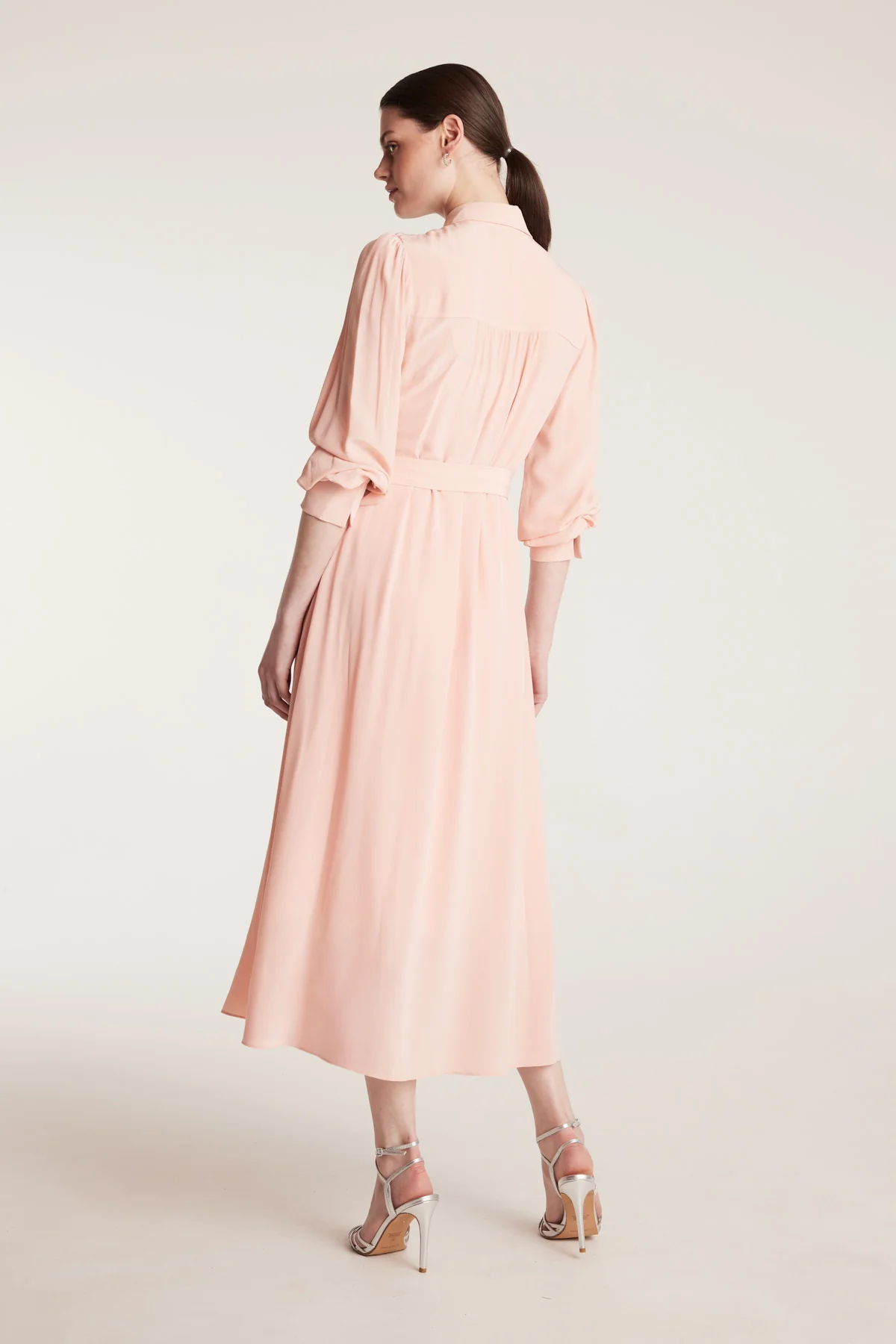 Jewelled Silk Dress - Pink - Image 4