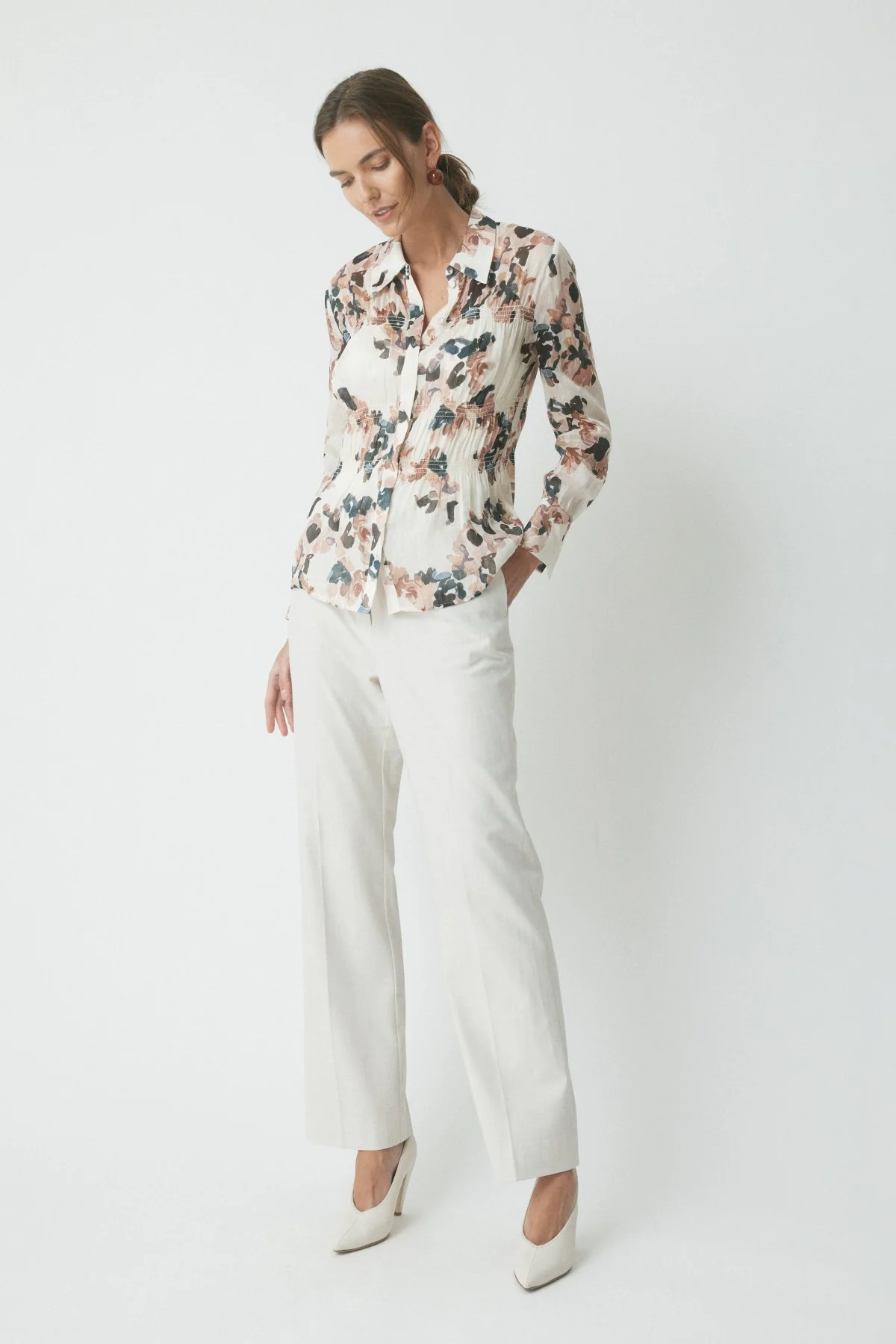 Kit Linen Silk Shirt - Multi - Image 3
