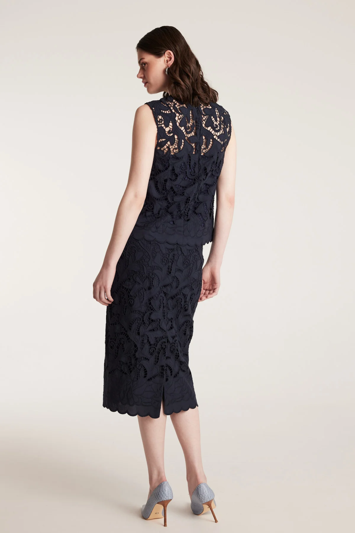 Lace Skirt - Navy - Image 4