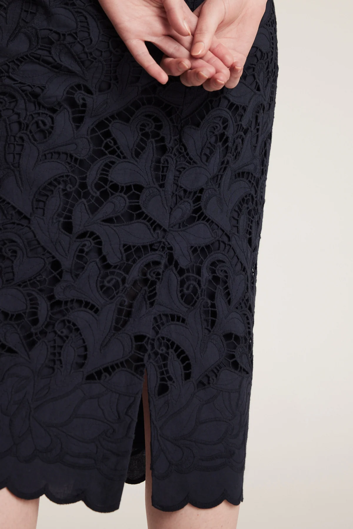 Lace Skirt - Navy - Image 5