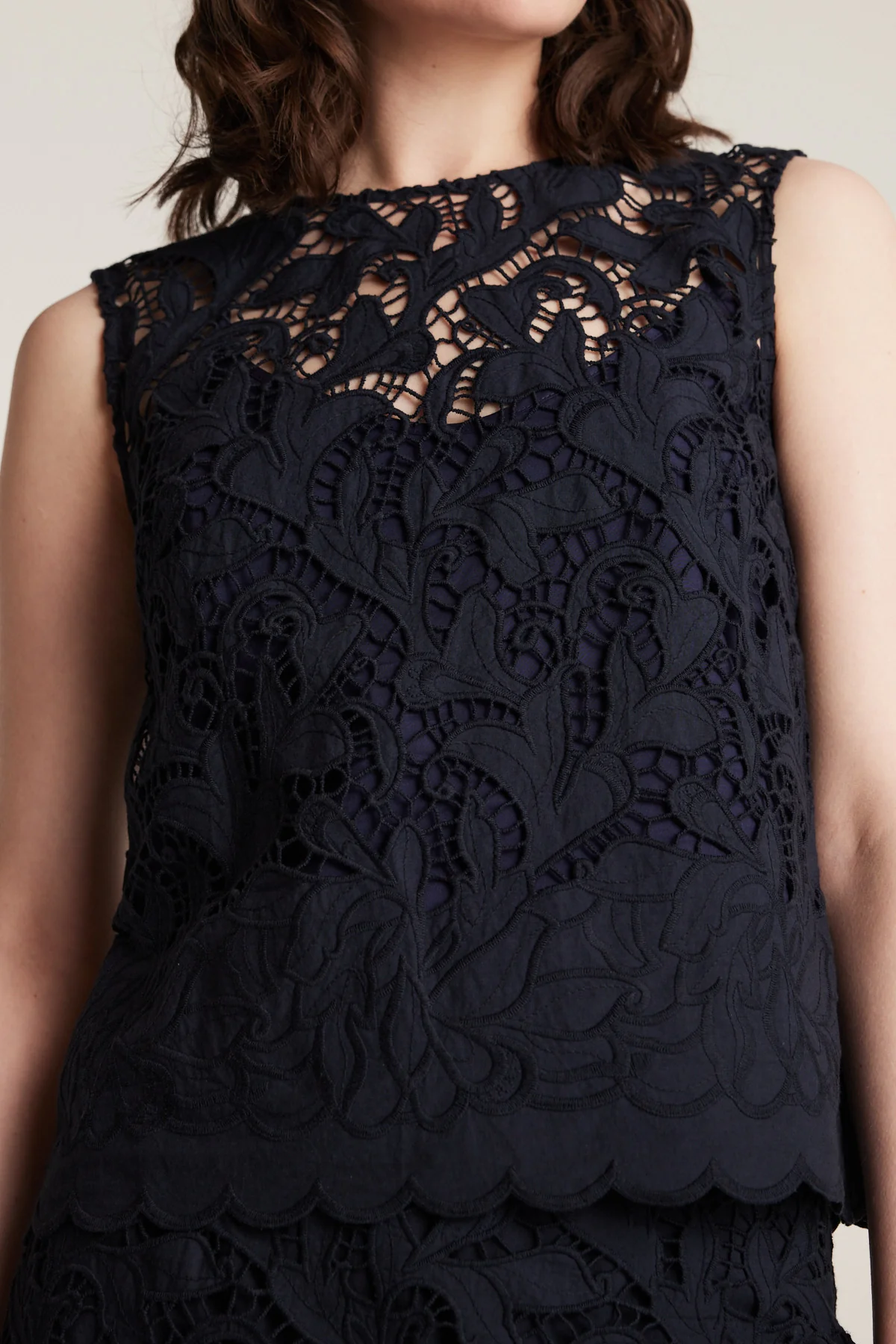 Lace Top - Navy - Image 5