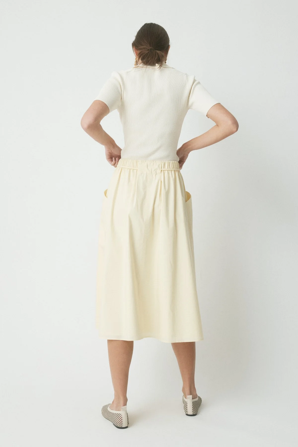 Lane Volume Skirt - Ecru - Image 4
