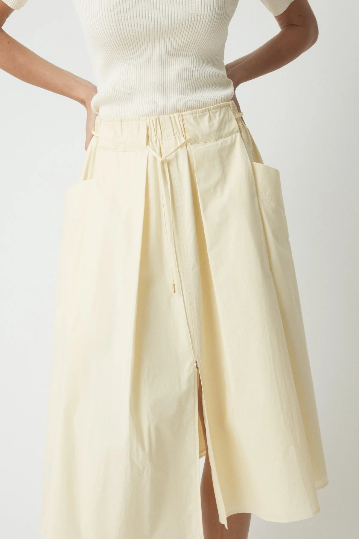 Lane Volume Skirt - Ecru - Image 5
