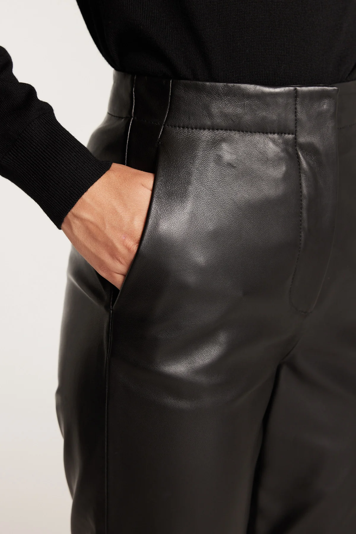 Leather Pant - Black - Image 2