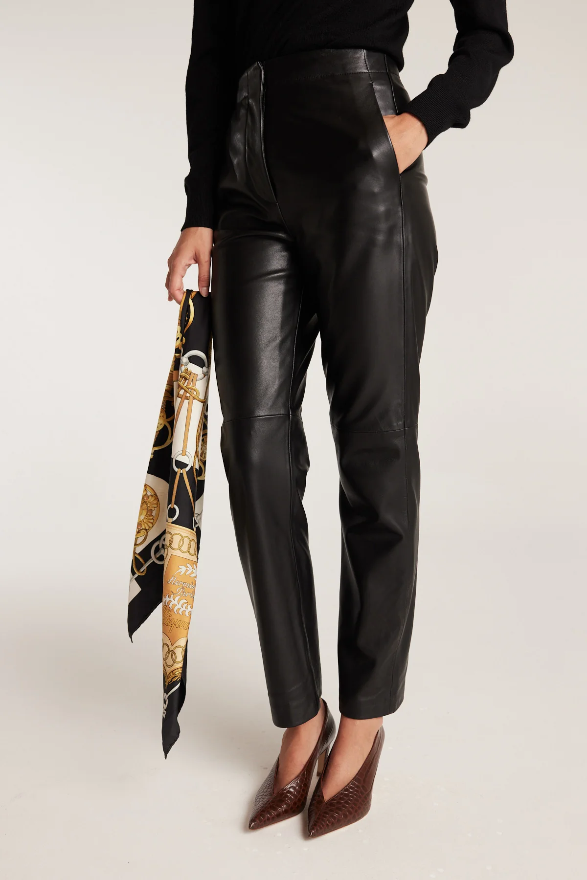 Leather Pant - Black - Image 6
