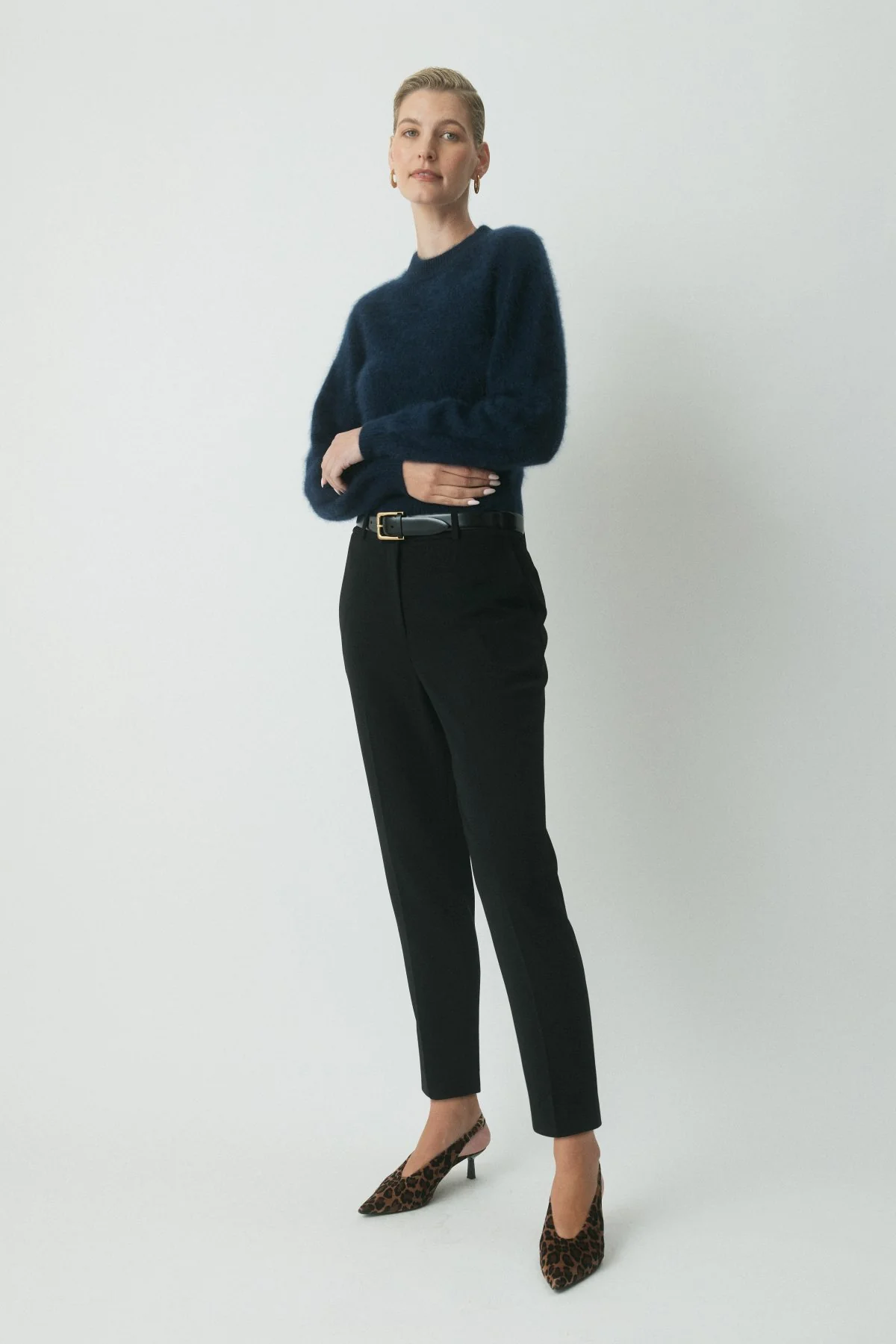 Lennon Cashmere Jumper - Navy - Image 3