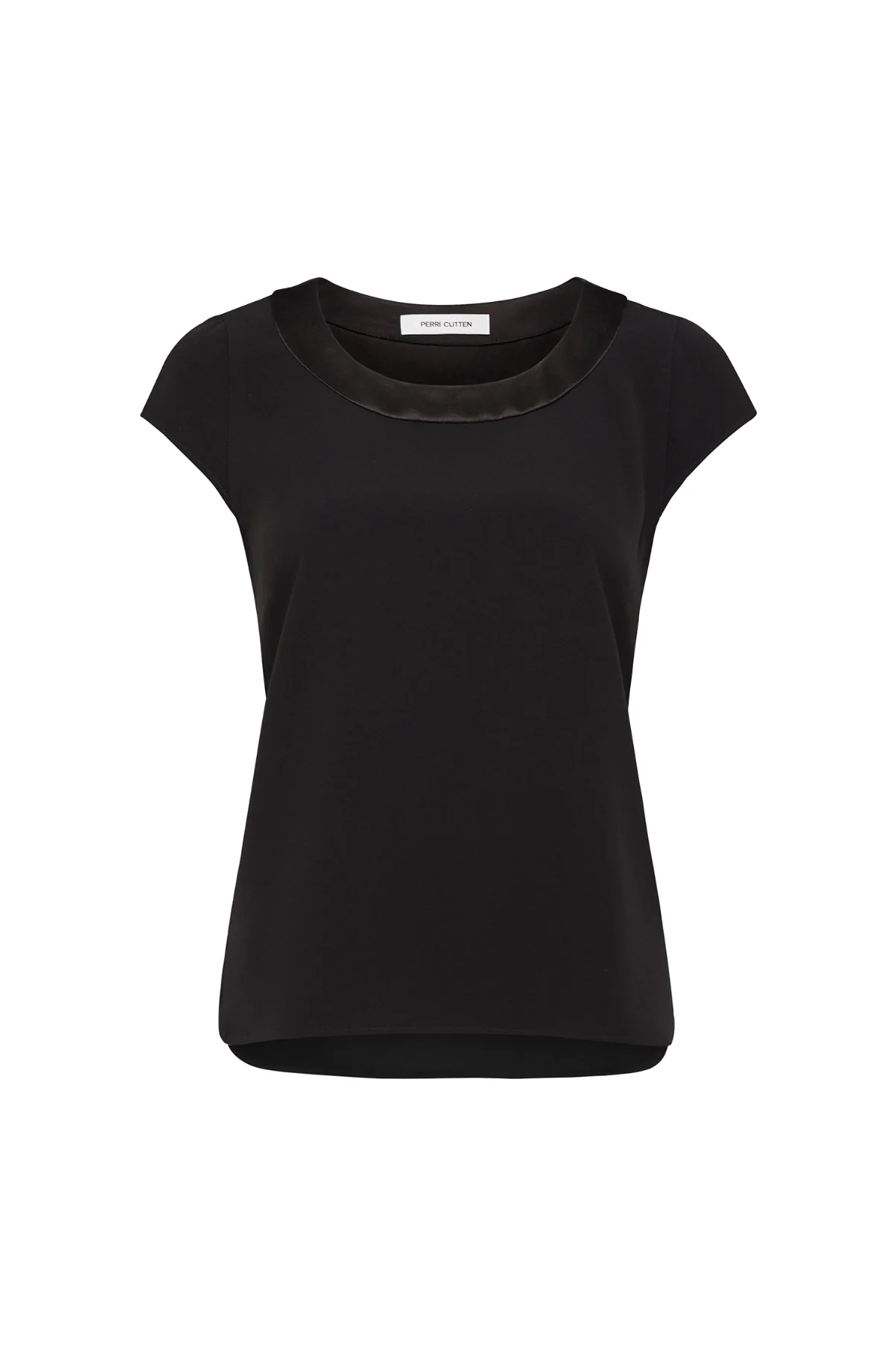 Lina Satin Trim Top - Black - Image 3
