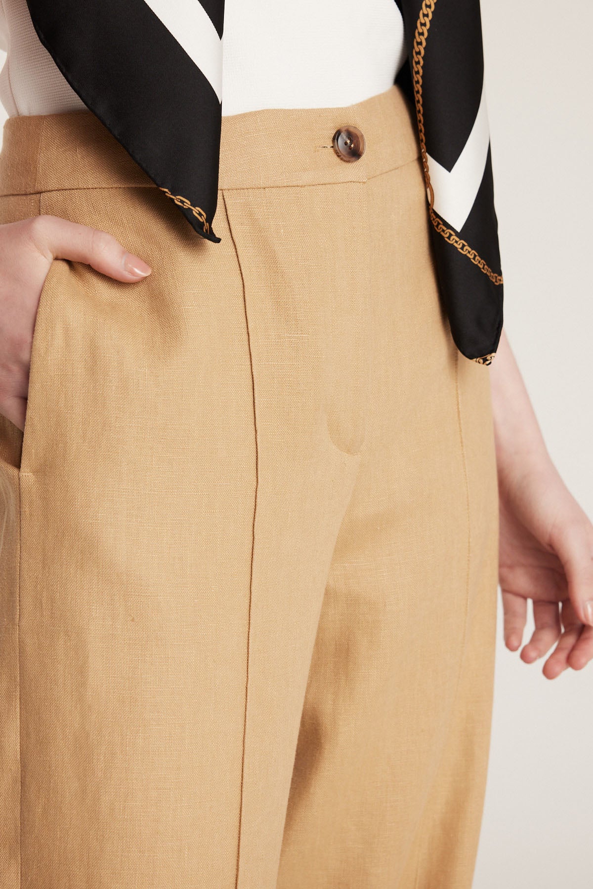 Linen Pant - Gold - Image 2