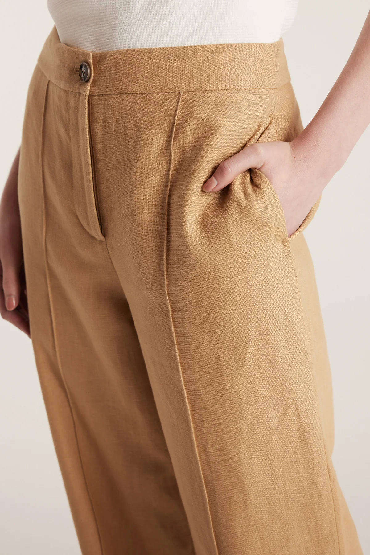 Linen Pant - Gold - Image 7