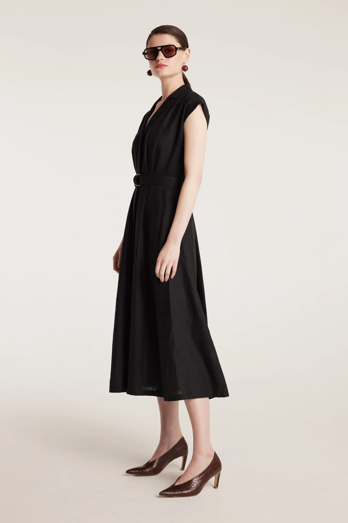 Linen Sundress - Black - Image 3