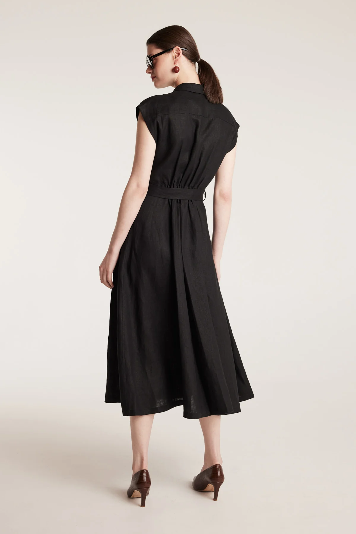 Linen Sundress - Black - Image 4
