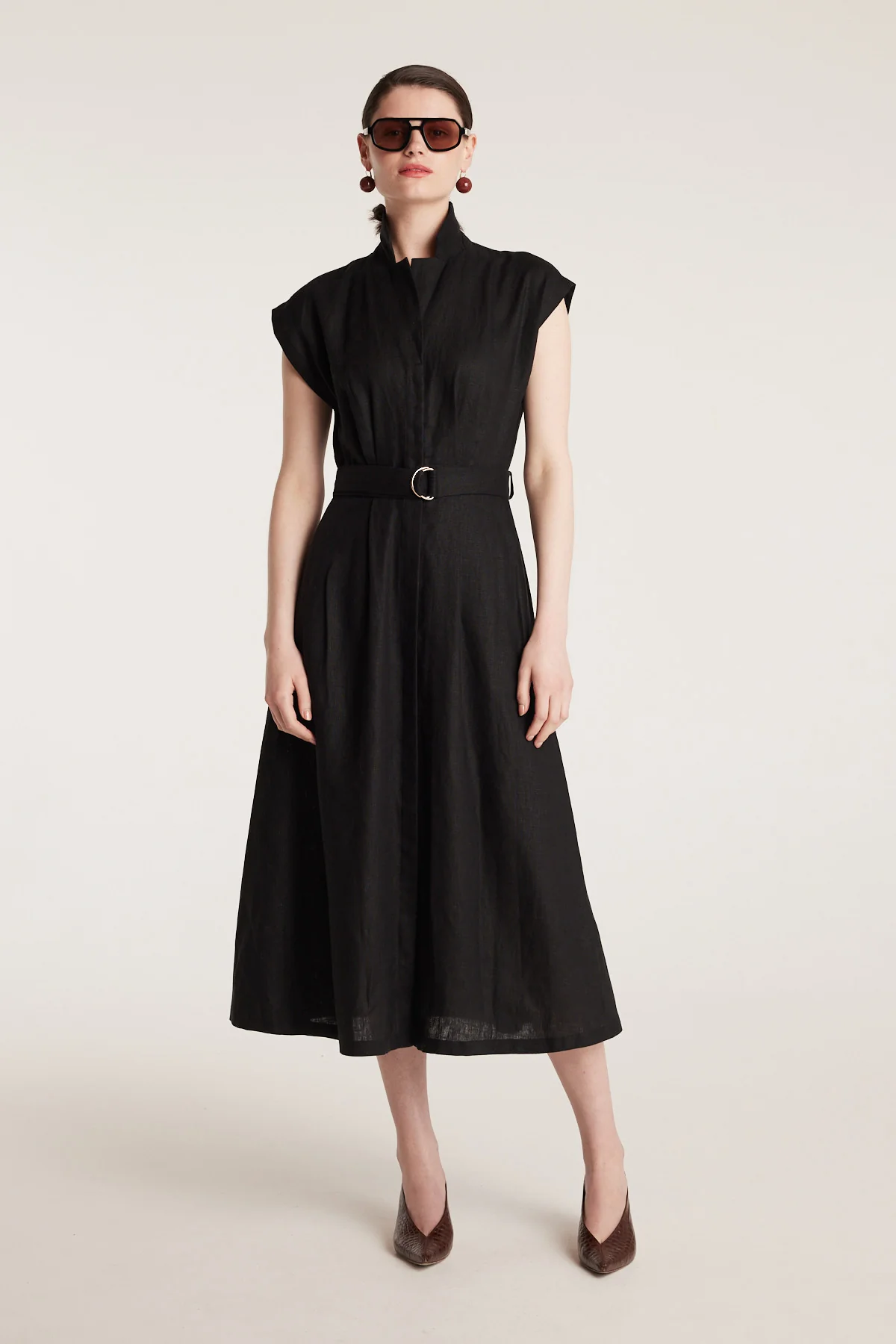 Linen Sundress - Black - Image 5