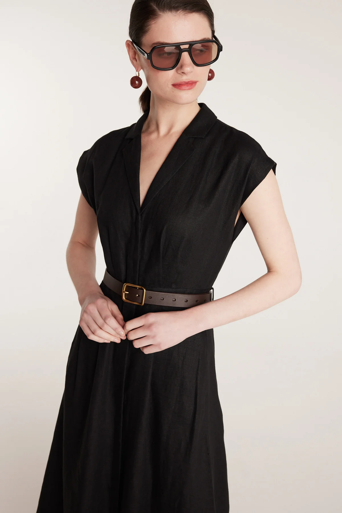 Linen Sundress - Black - Image 8