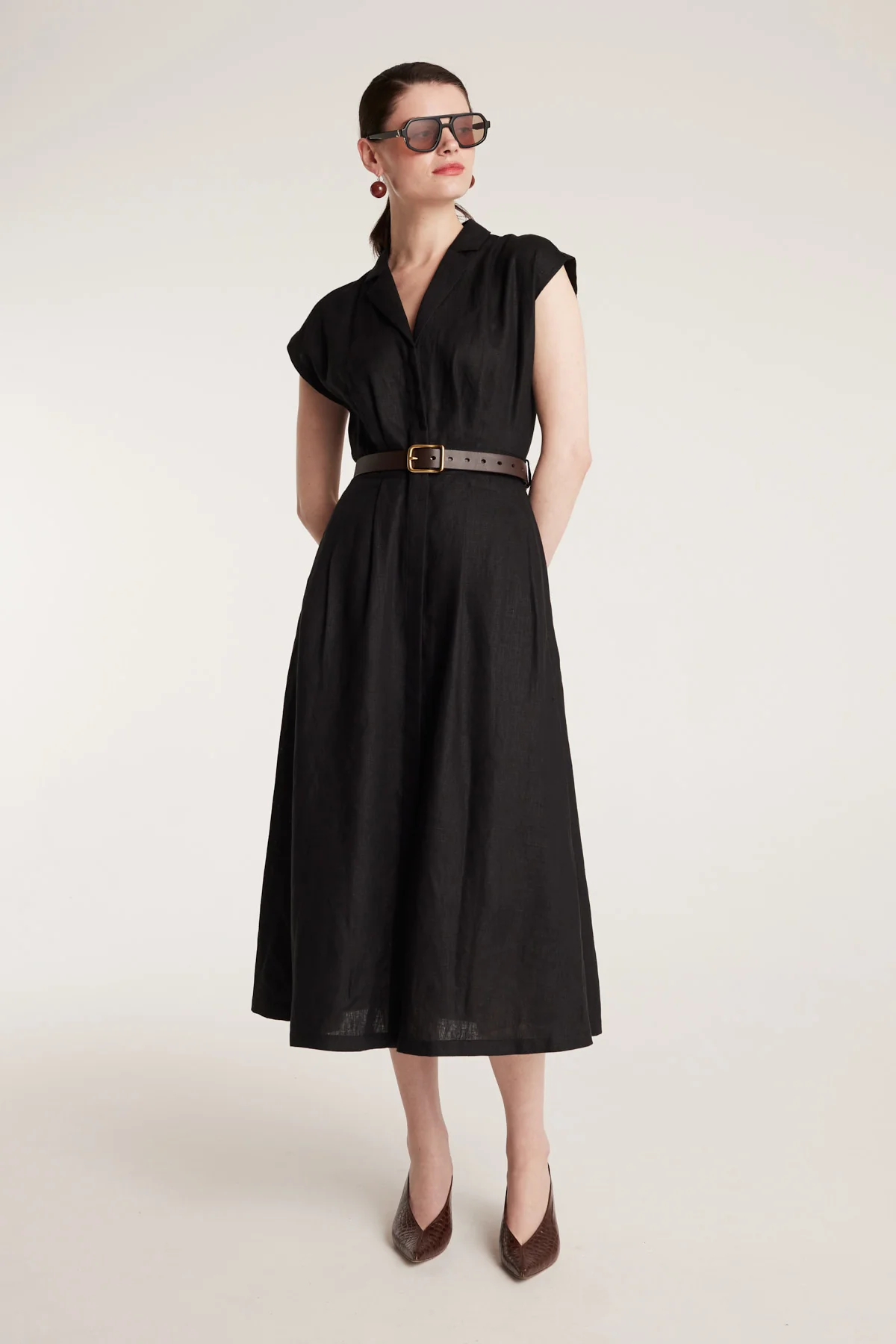 Linen Sundress - Black - Image 9