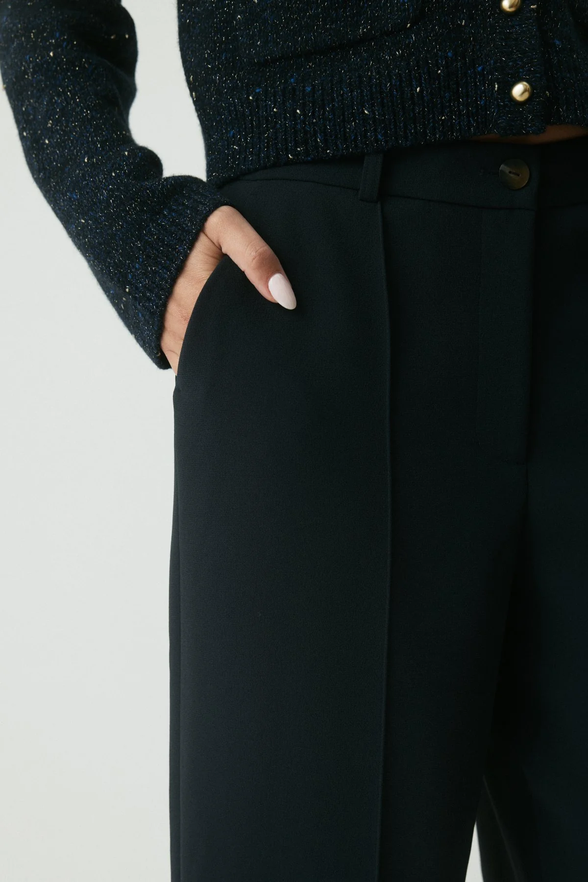 Lior Crepe Pant - Midnight - Image 2