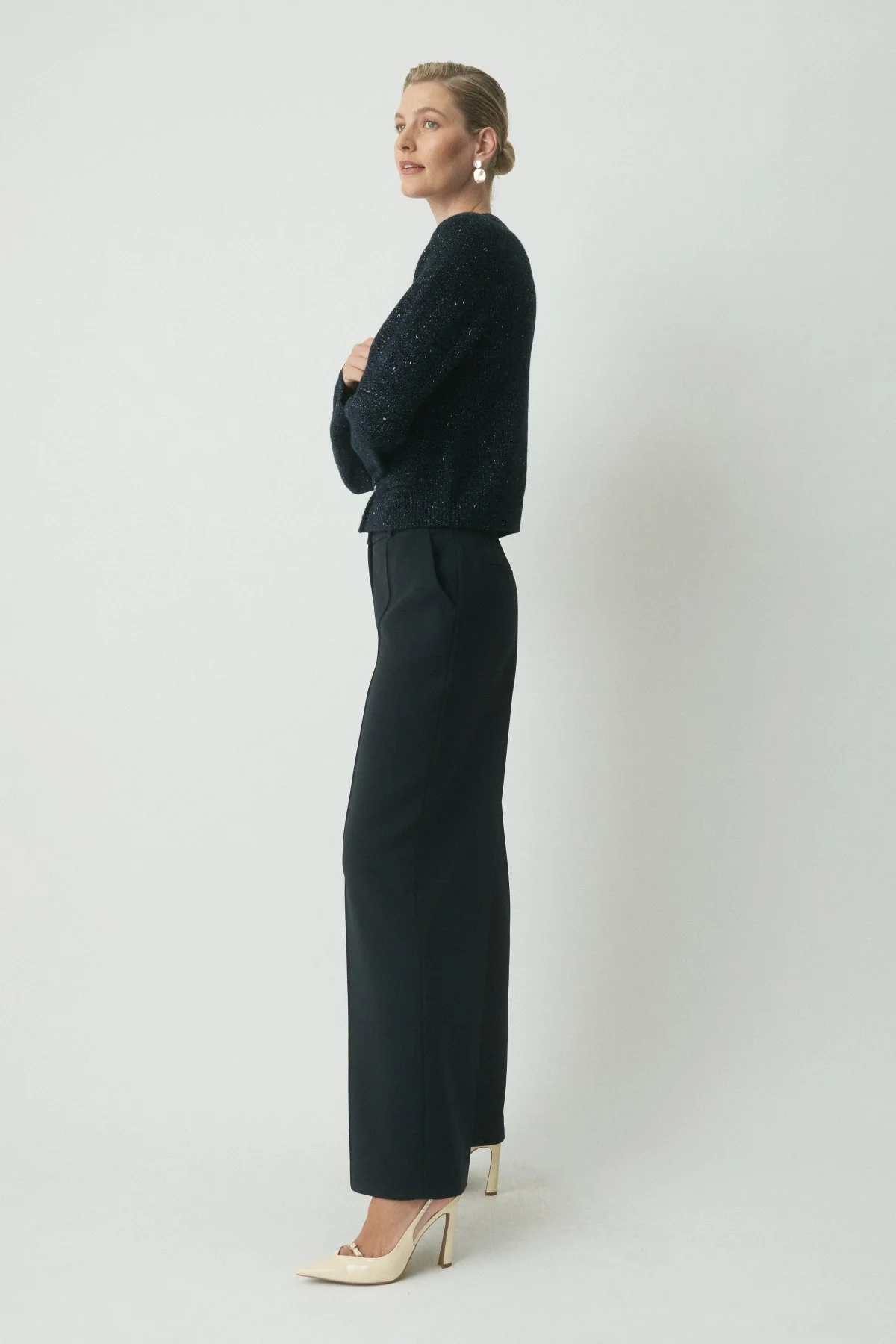 Lior Crepe Pant - Midnight - Image 3