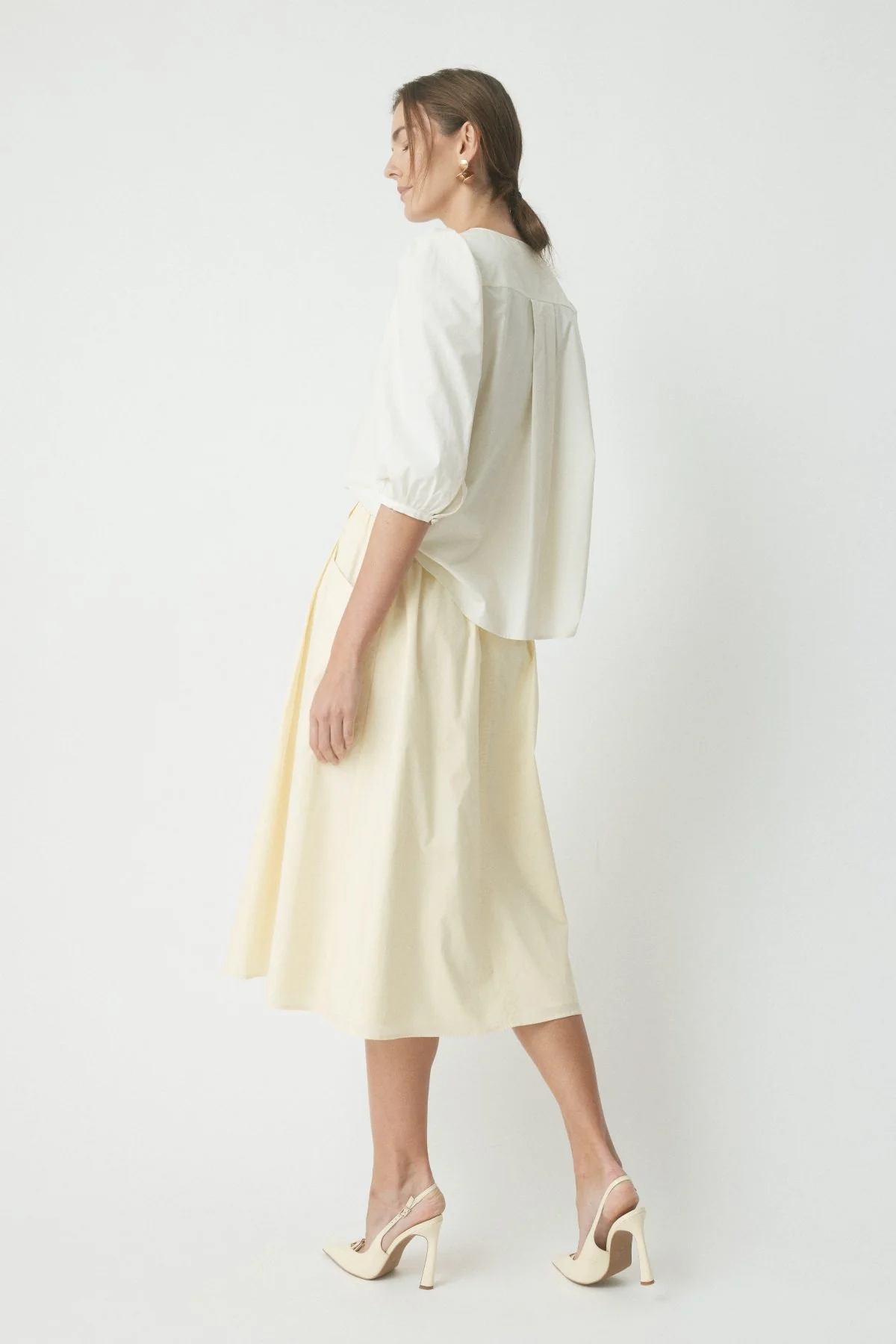 Lois Volume Shirt - Cream - Image 4