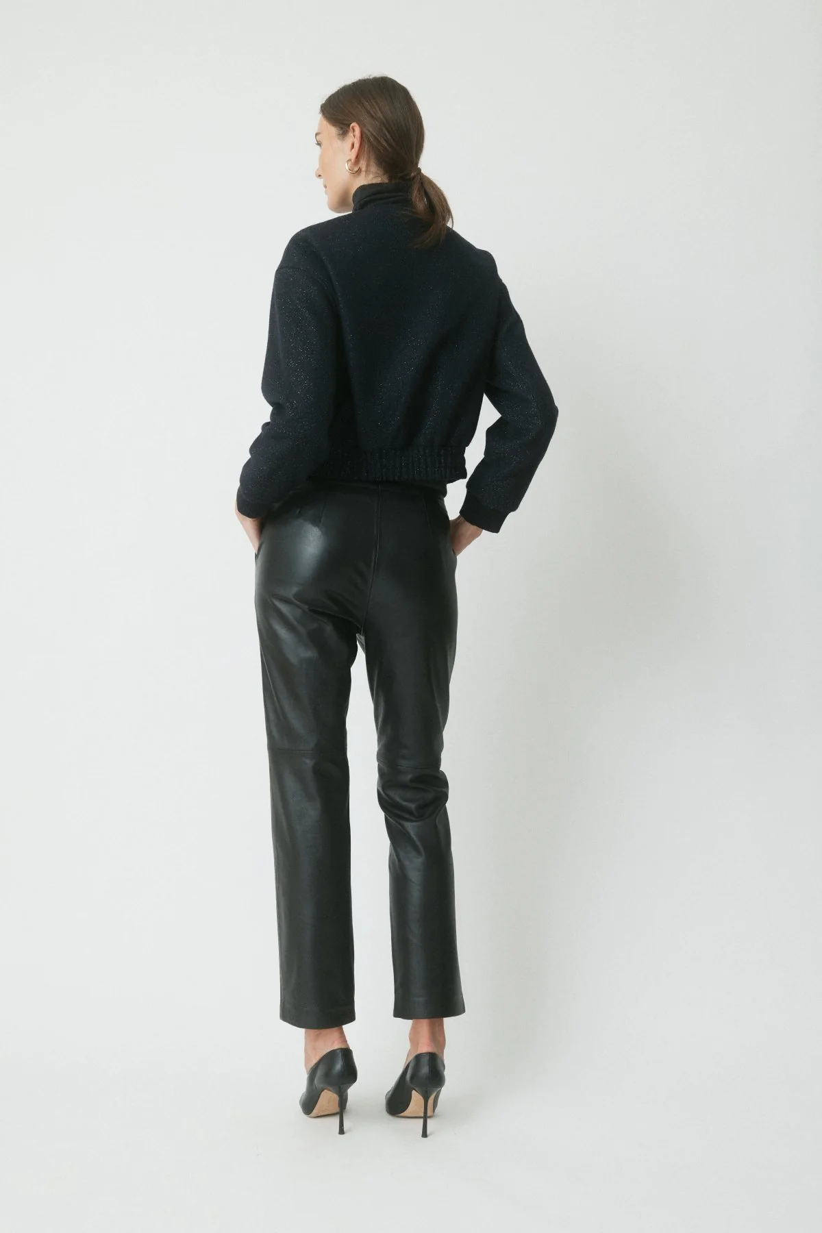 Londra Wool Bomber Jacket - Midnight - Image 4