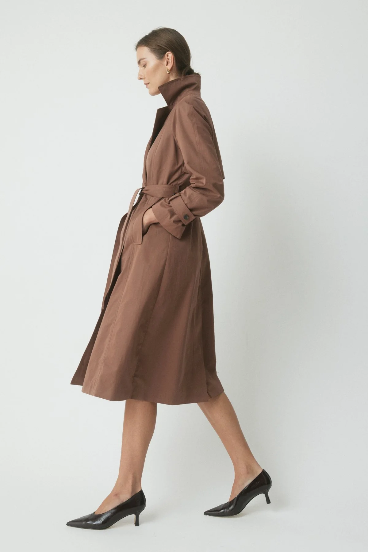 Lotte Trench Coat - Chestnut - Image 3