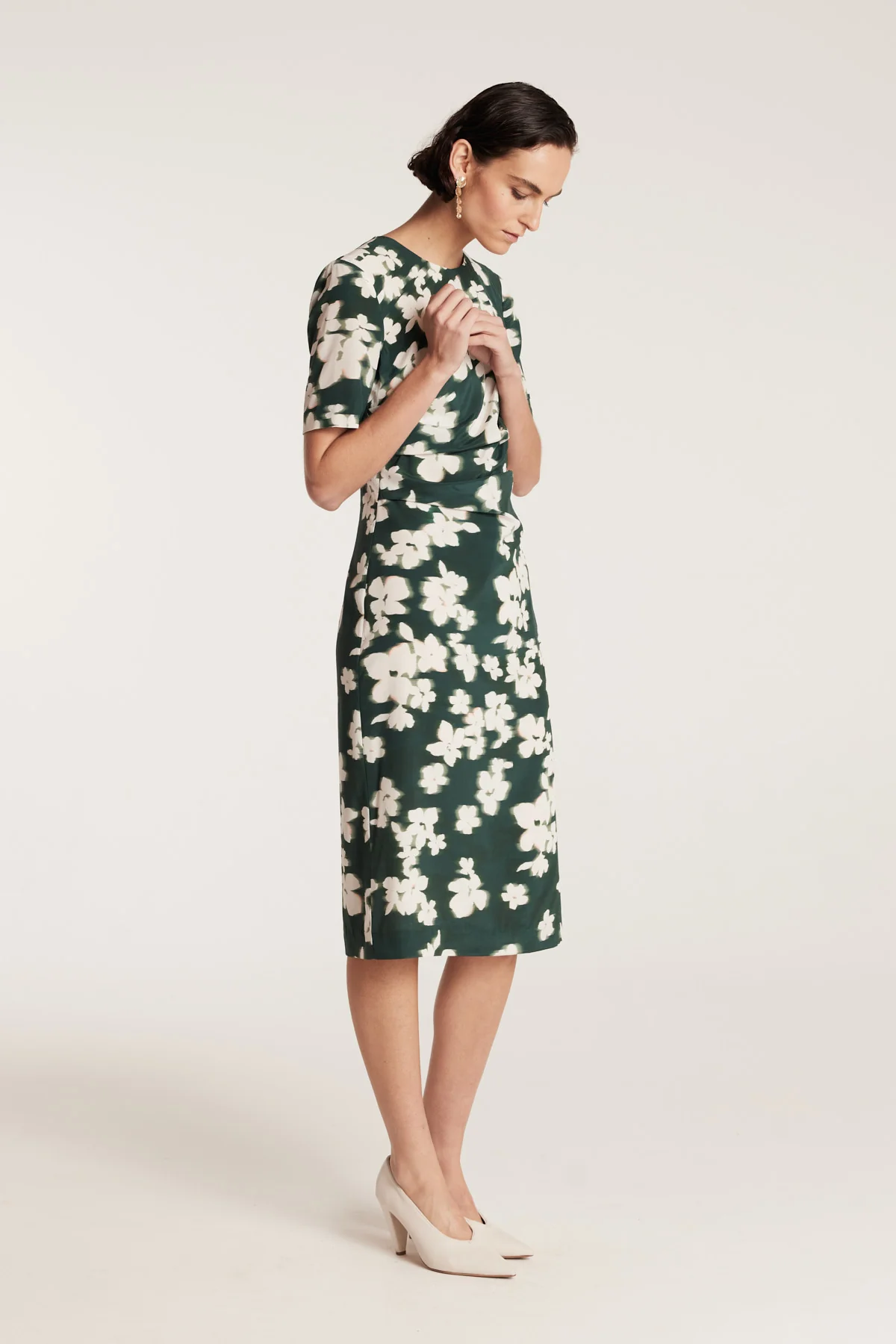 Louise Dress - Green Print - Image 3