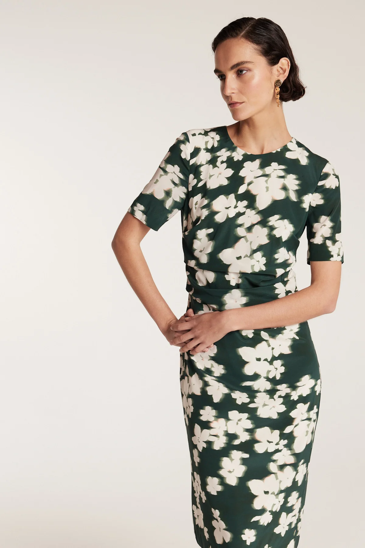 Louise Dress - Green Print - Image 5