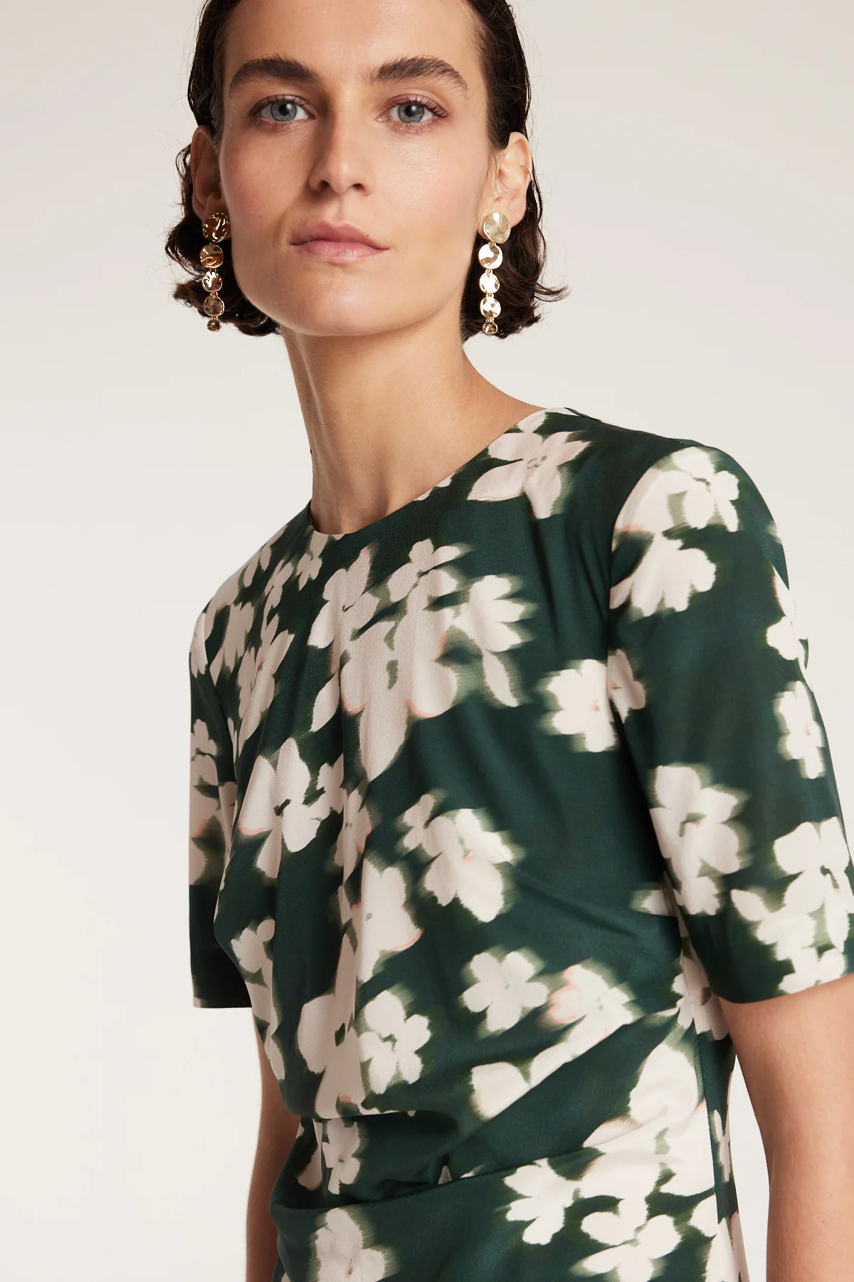 Louise Dress - Green Print - Image 7