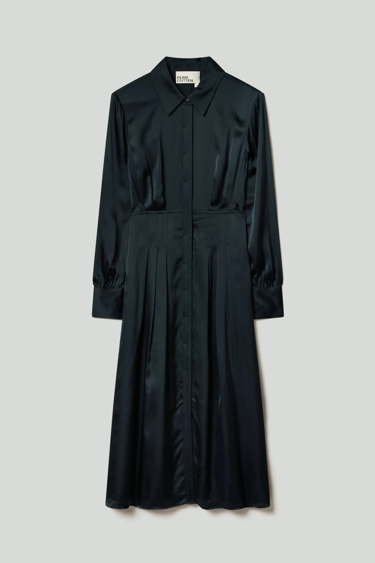 Maja Silk Shirt Dress - Midnight - Image 6