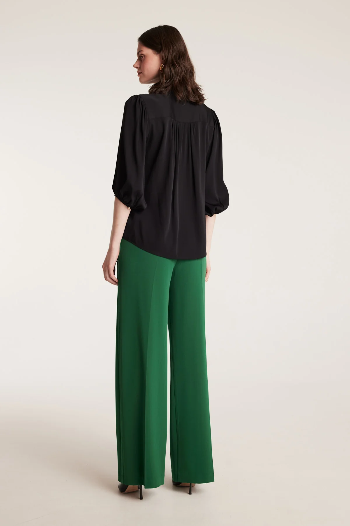 Marina Silk Shirt - Black - Image 4