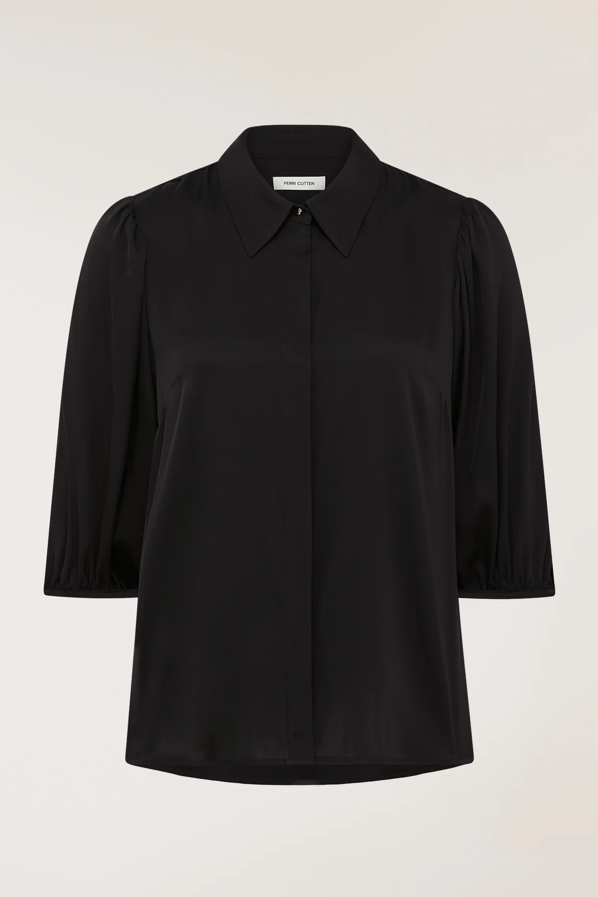 Marina Silk Shirt - Black - Image 6