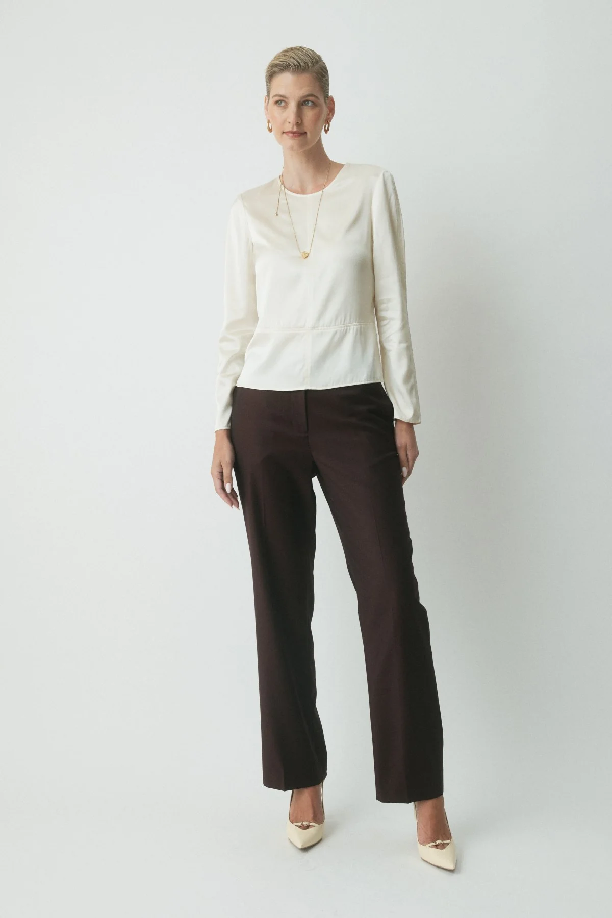 Marlow Silk Top - Cream