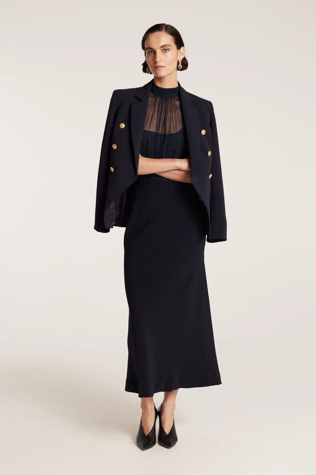 Mia Dress - Navy - Image 7