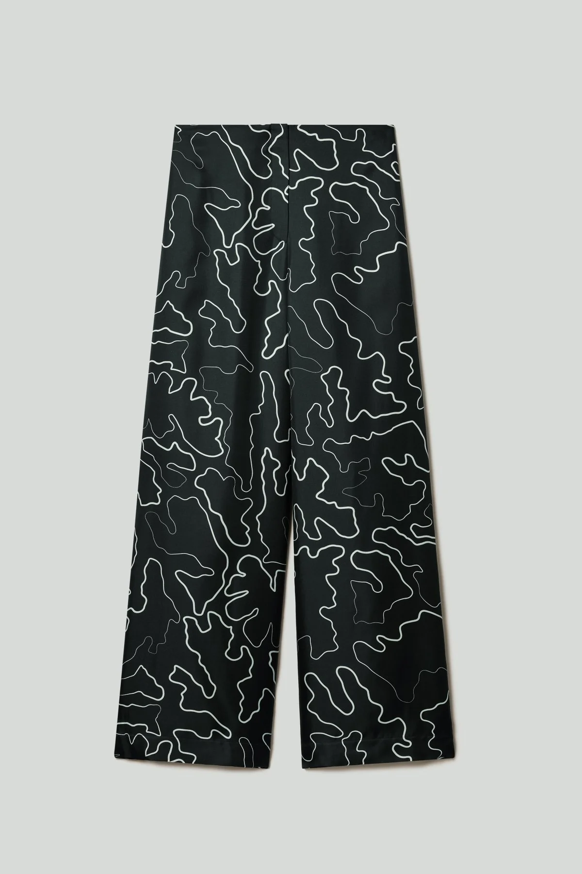 Milan Silk Pant - Midnight/Ecru - Image 6