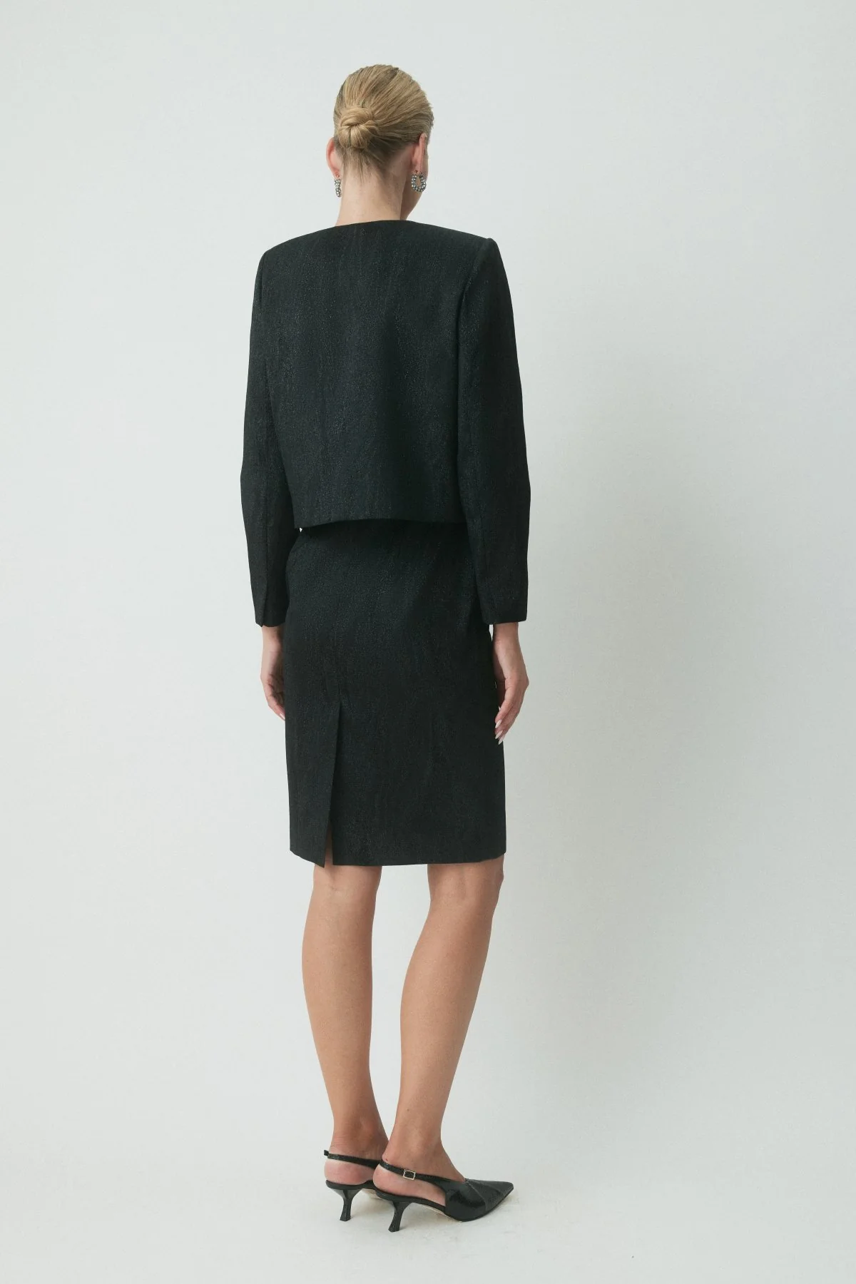 Millie Brocade Jacket - Black - Image 4