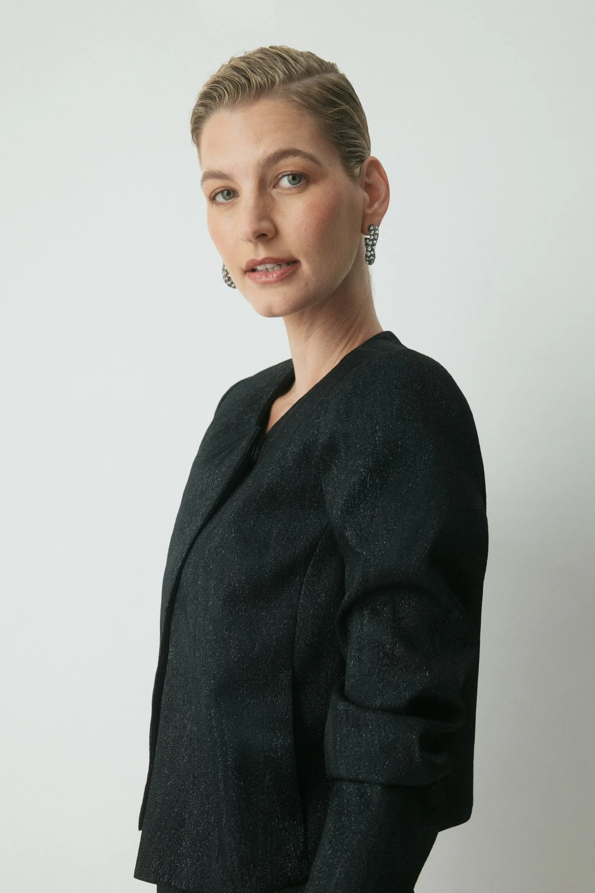 Millie Brocade Jacket - Black - Image 5