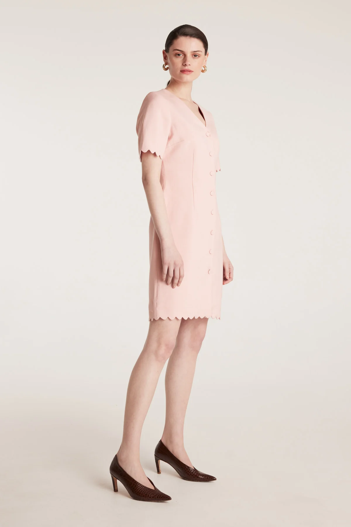 Mirella Linen Dress - Pale Pink - Image 3