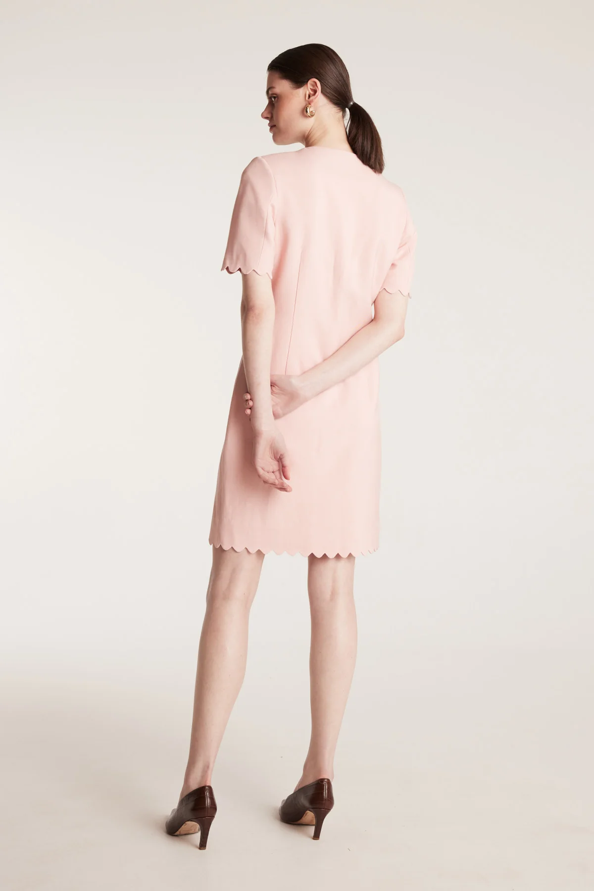 Mirella Linen Dress - Pale Pink - Image 4