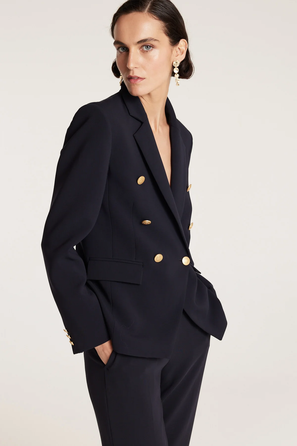 Modern Suit Jacket - Navy - Image 7