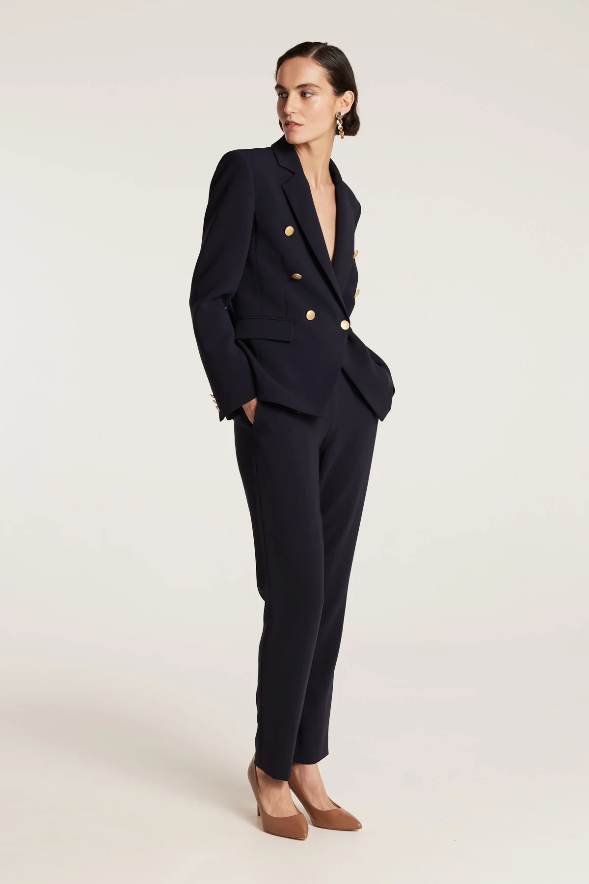 Modern Suit Jacket - Navy - Image 9
