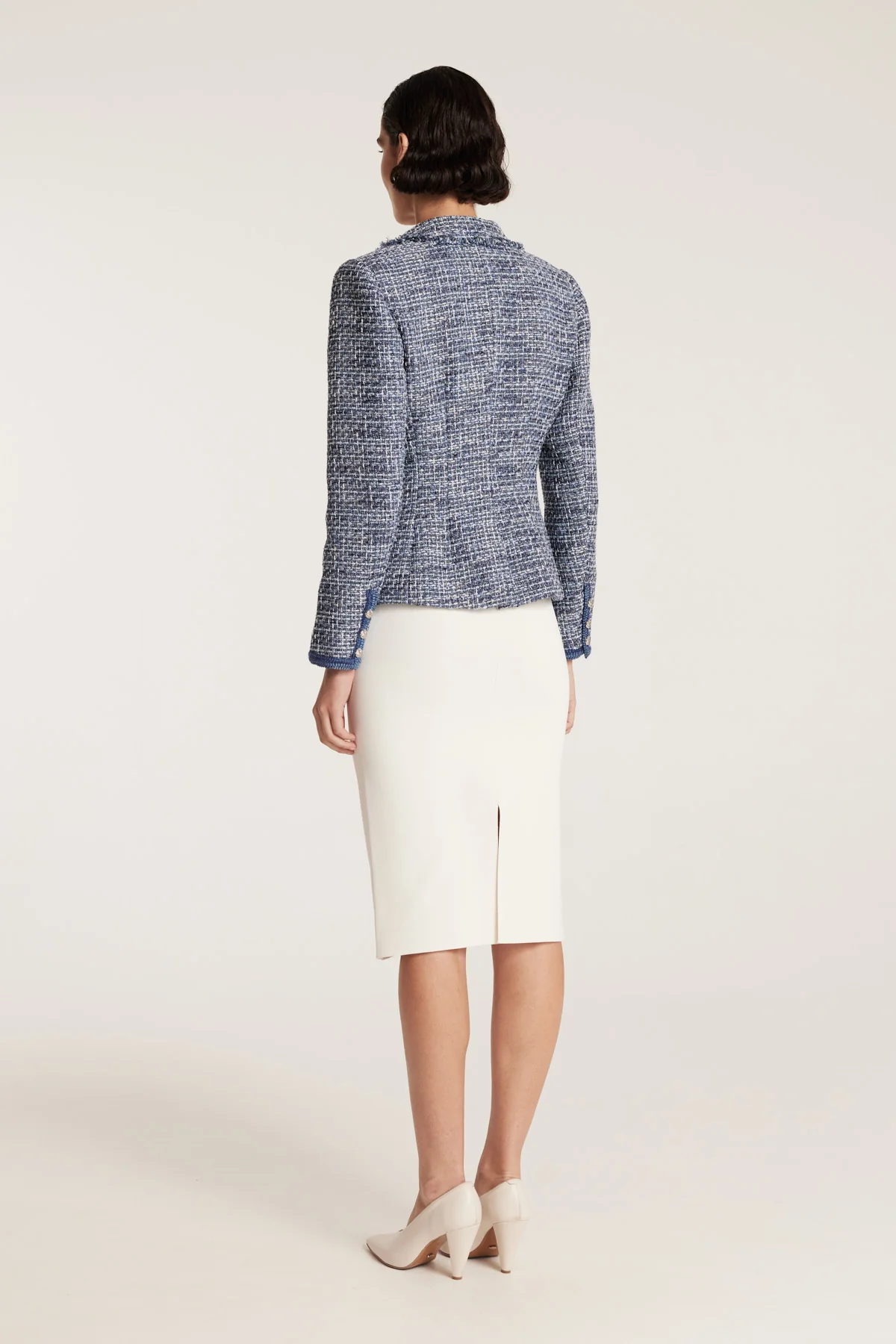 Tweed Blazer - Navy - Image 4