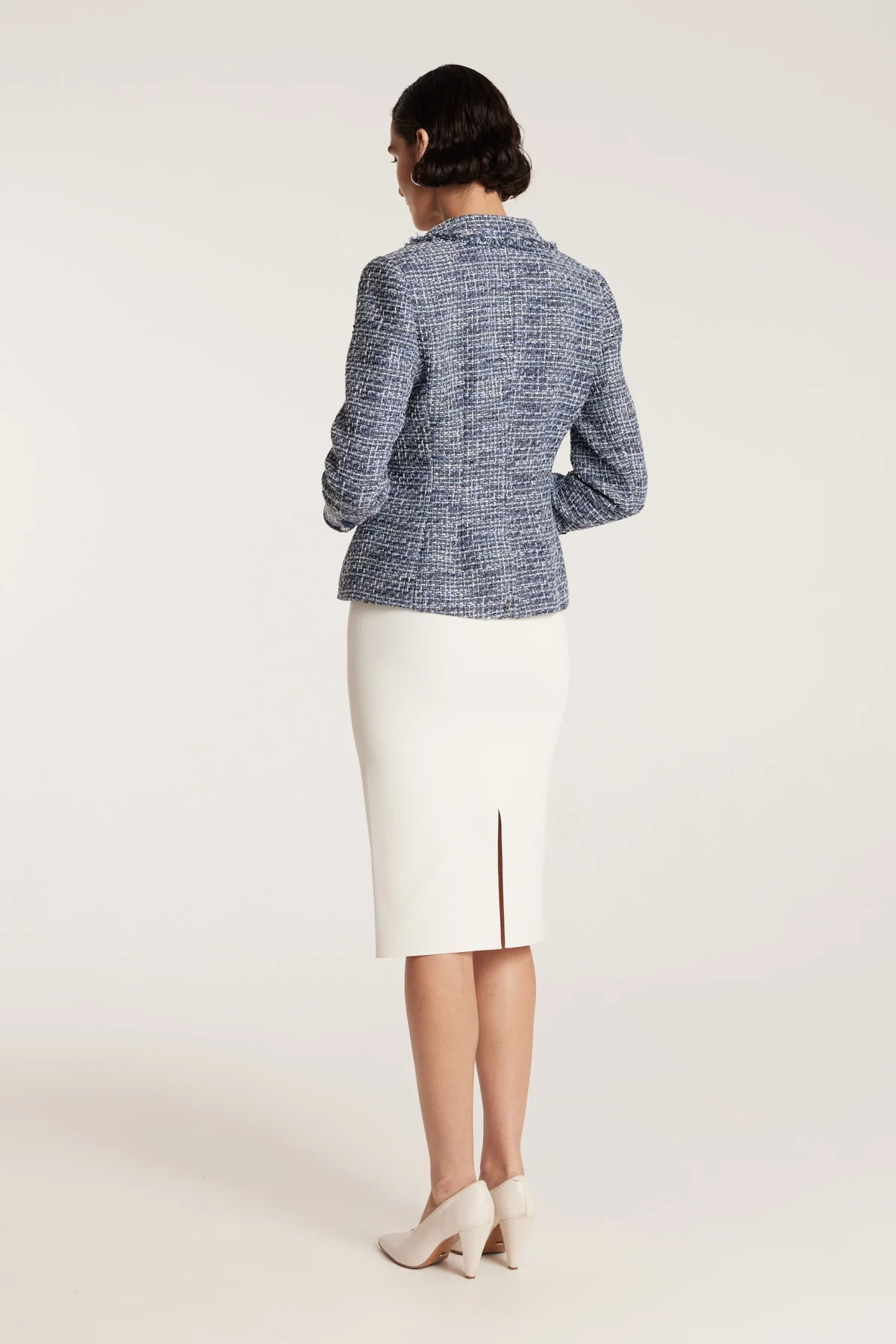 Tweed Blazer - Navy - Image 9