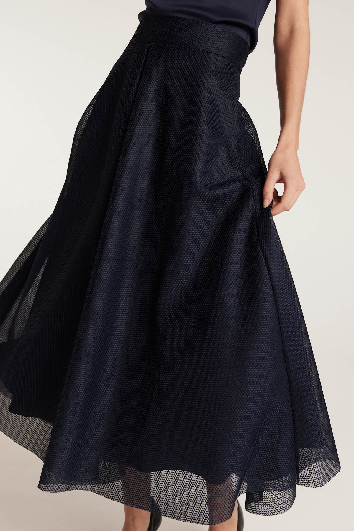 Statement Skirt - Navy - Image 4