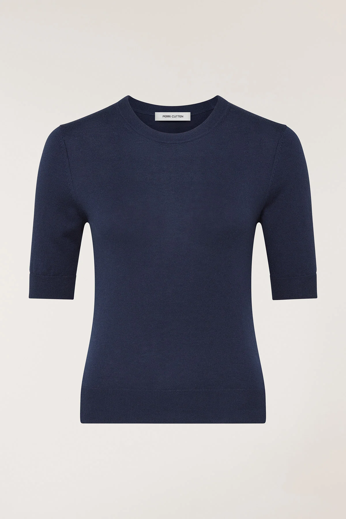 Silk Cashmere Knit Top - Navy - Image 6
